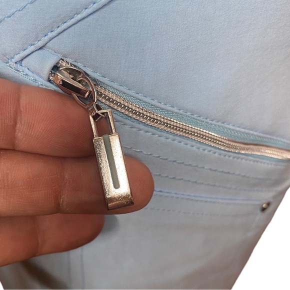 JAMIE SADOCK Skirt Airwear Hybrid Lightweight Baby Blue Golf Skirt Size 12 - Picture 5 of 5